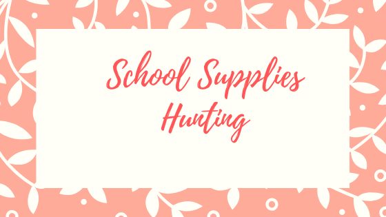 School Supplies Hunting