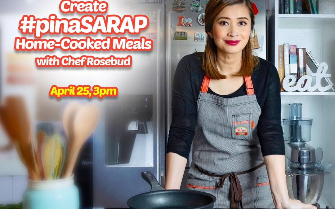 Mega Prime’s new ambassador Chef Rosebud hosts an online cooking demo to share healthy and practical recipes to Filipino moms during ECQ